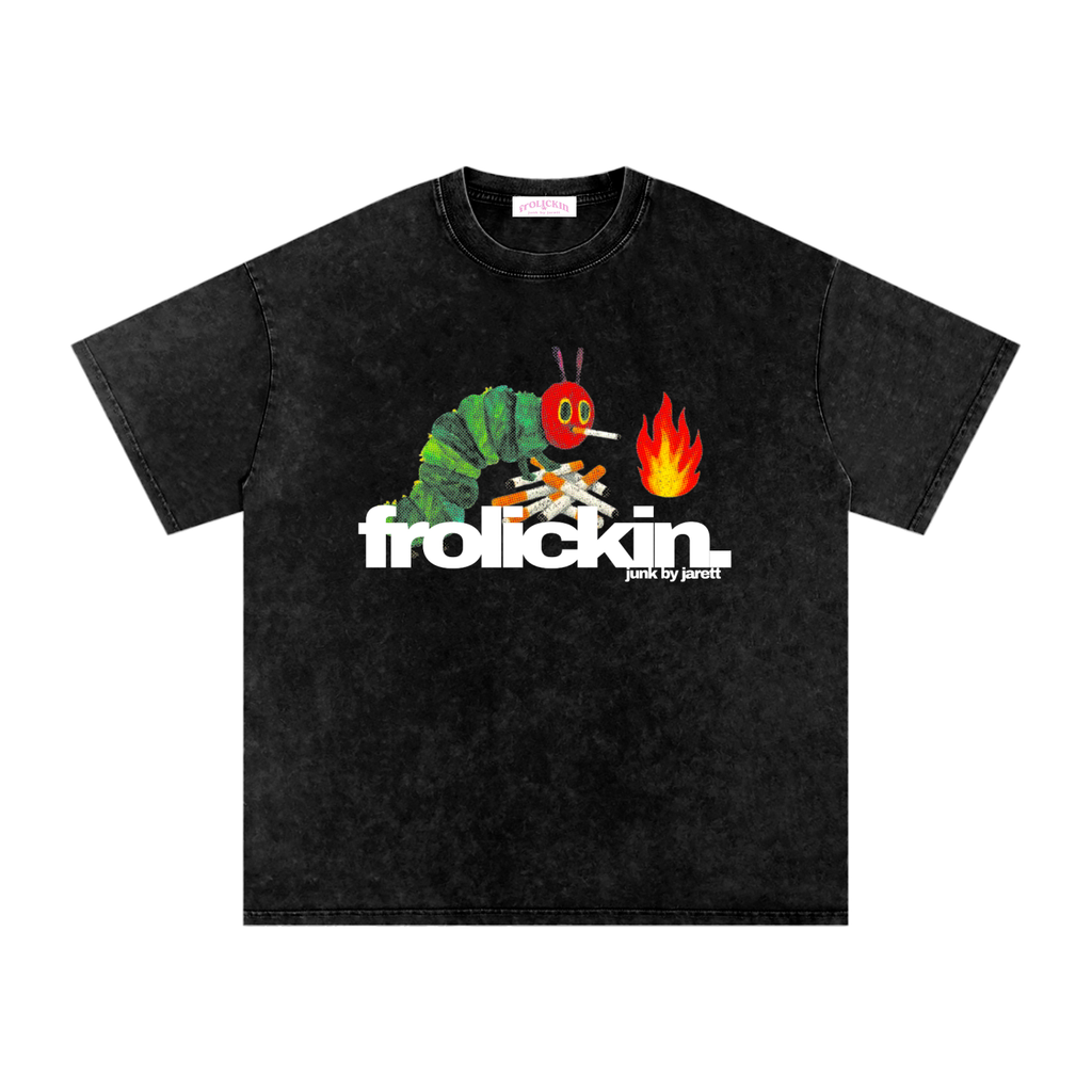 HUNGRY ASF Snow Washed Oversized Cotton T-Shirt