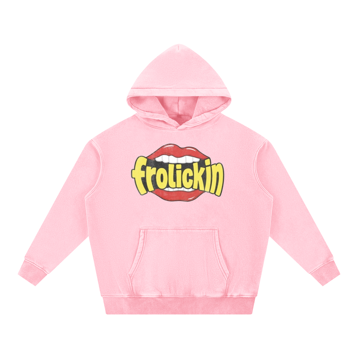 MOUTHIN OFF Snow Wash Fleece Oversize Hoodie
