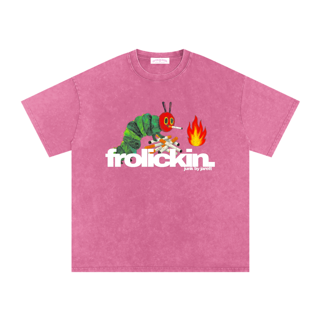 HUNGRY ASF Snow Washed Oversized Cotton T-Shirt