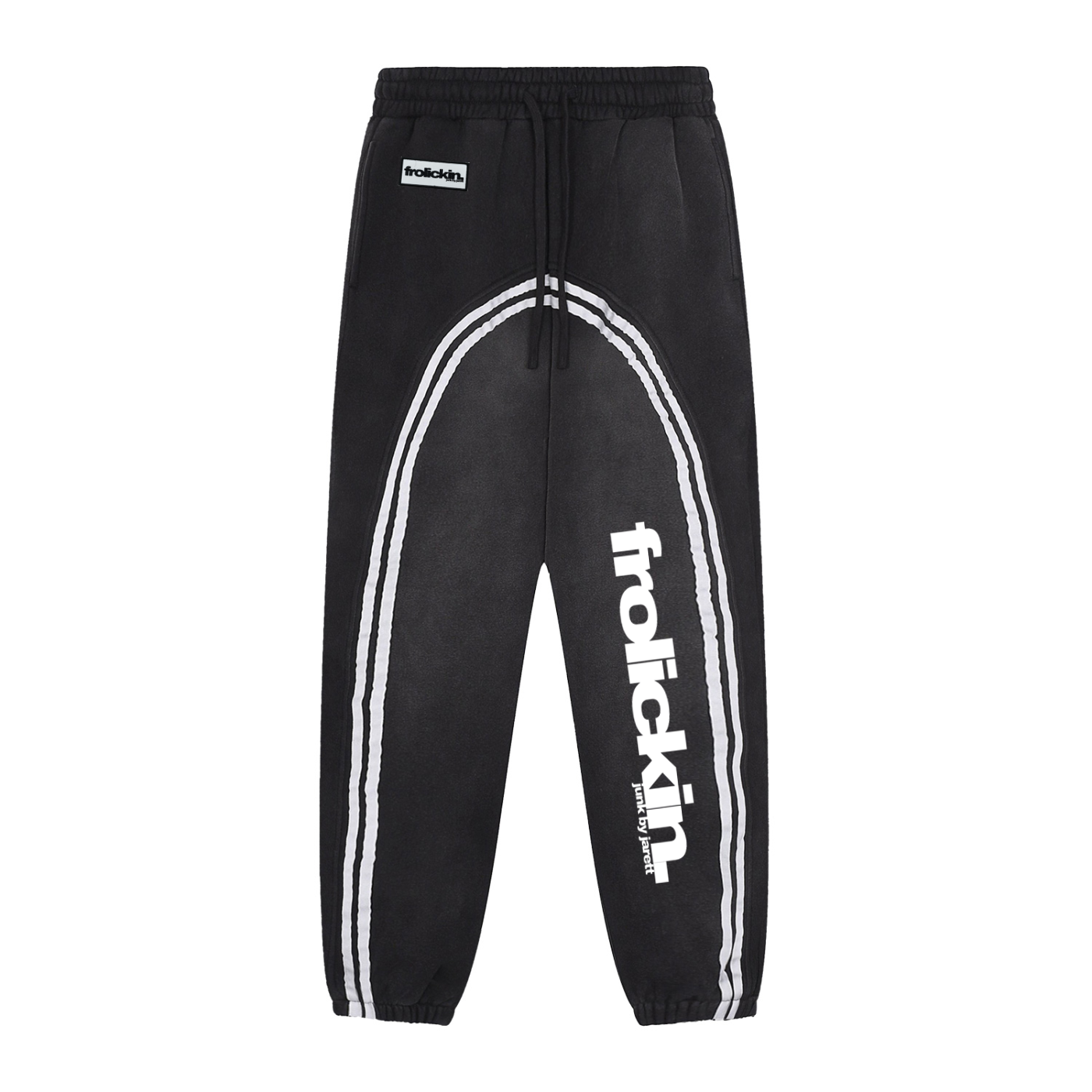 Sun Fade Contrast Tape Fleece Jogged Sweatpants
