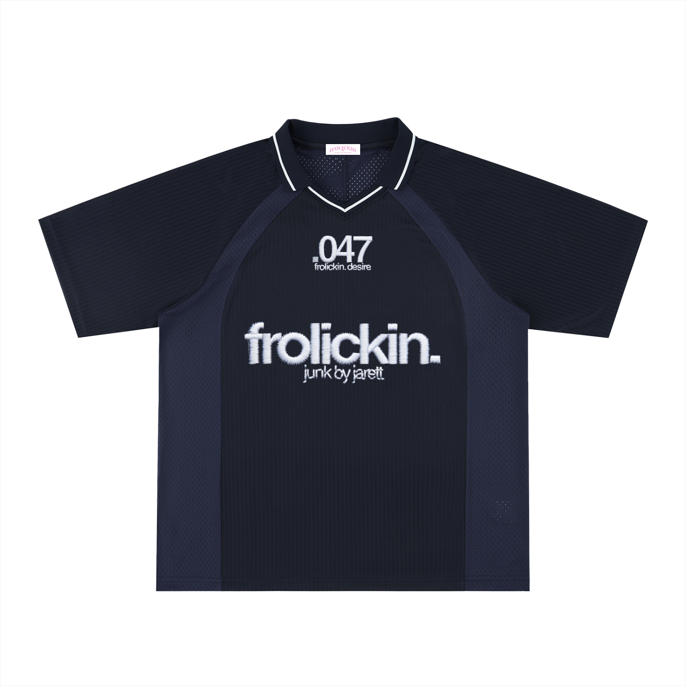 .047 Striped V-Neck Soccer Jersey