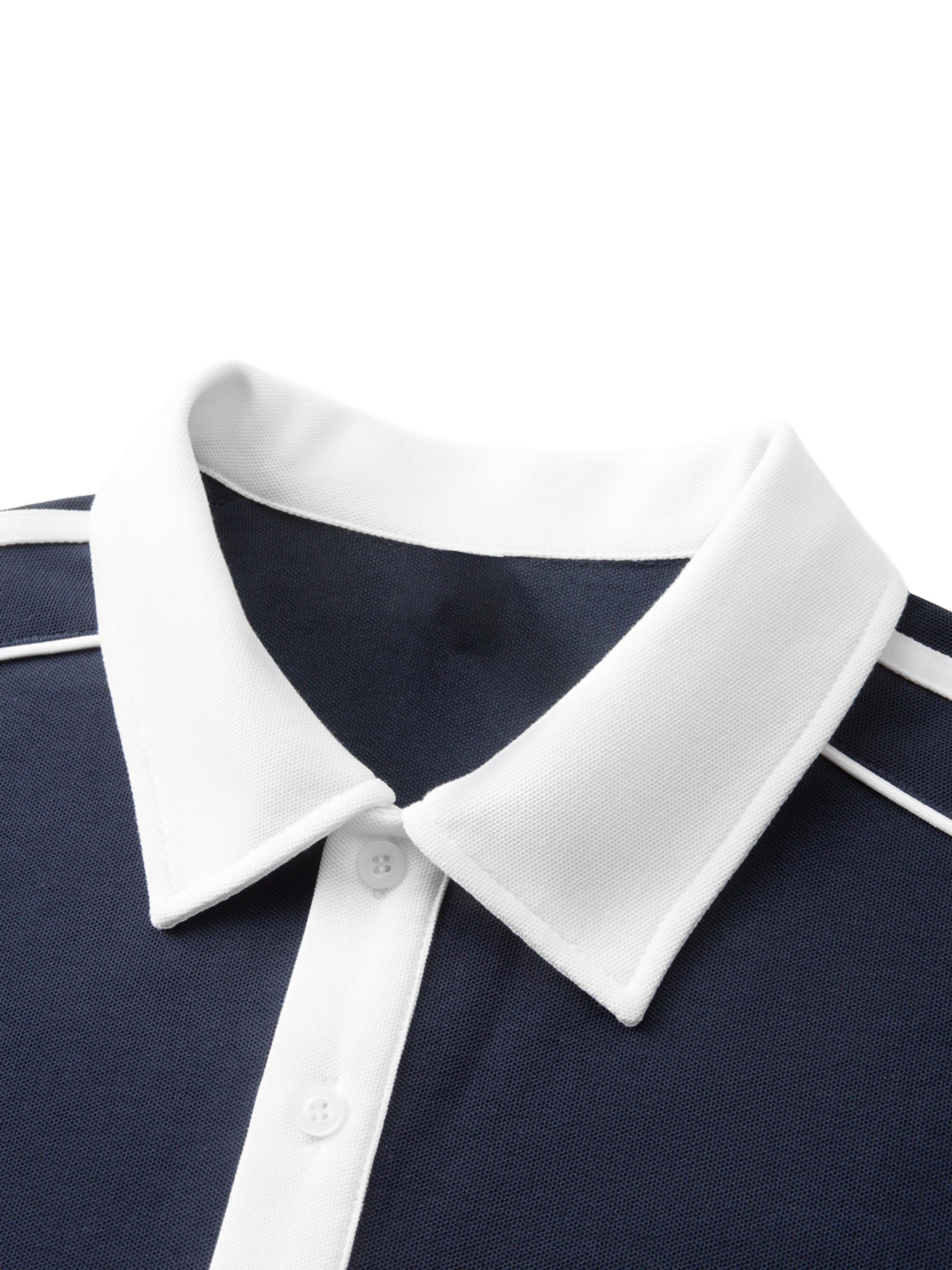 SPEED RACER Contrast Collar Short-Sleeve Polo Shirt