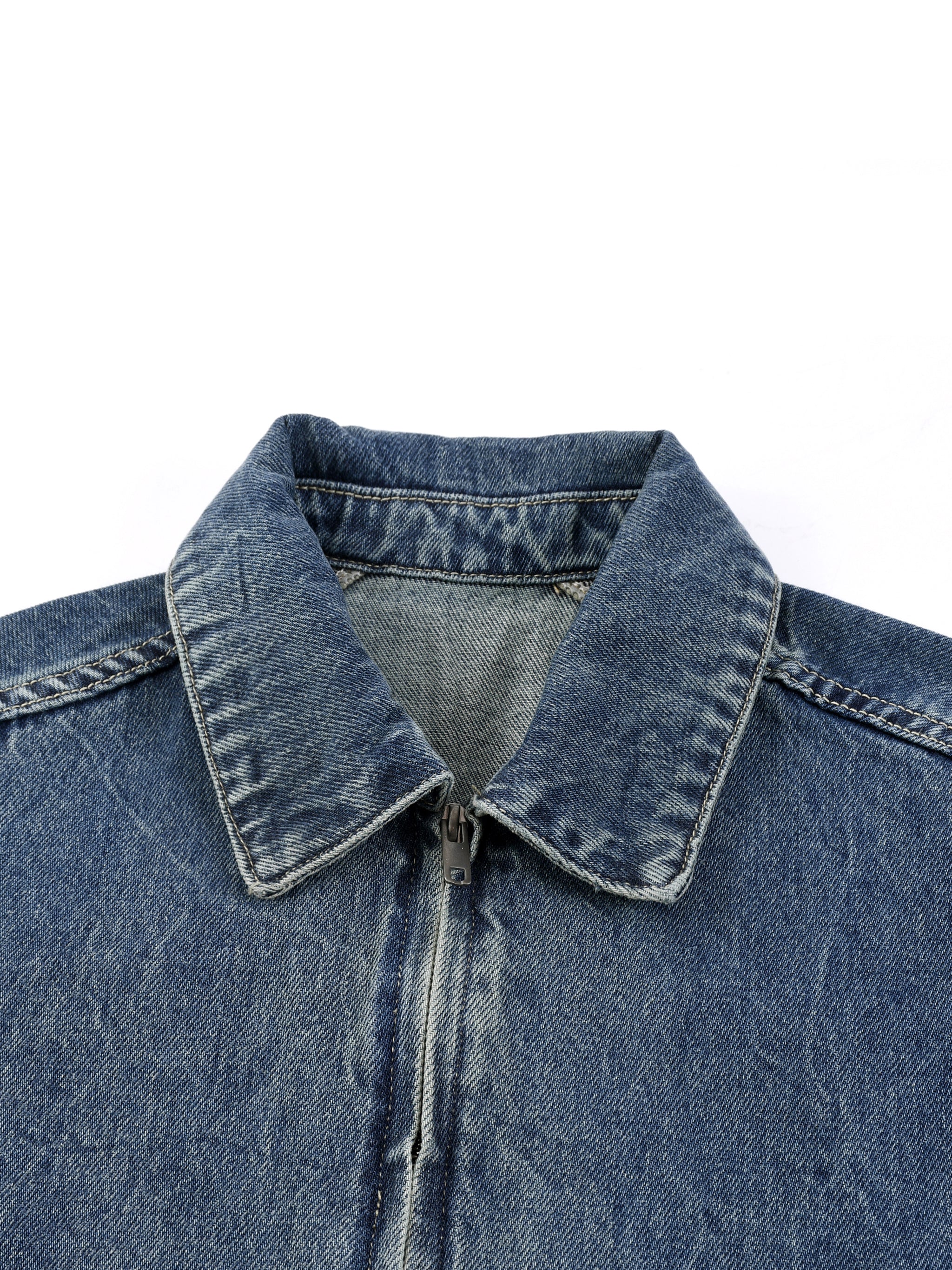 .047 zip up denim jacket
